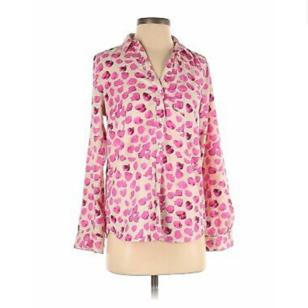 THE LIMITED ASHTON WOMEN PINK LONG SLEEVE BLOUSE XS